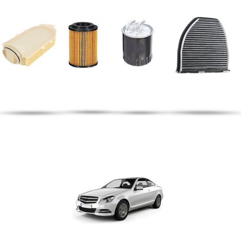 Kit tagliando 4 filtri compatibile con Mercedes Classe C (W204,C204,S204) C250 CDI 150kw Dal 2008 al 2014 (1/5)