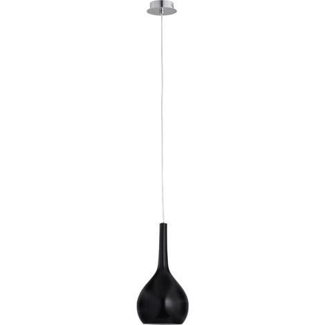 Suspension moderne noire goutte verre E27 Alfa Vetro (1/3)
