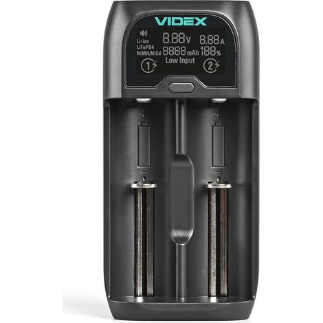 Caricabatterie per batterie LiFePO4 16340,17670, 18350, 18500, 18650, AA, AAA, C R14 Videx (1/5)
