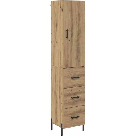 Maison Exclusive - Alacena Roble artesanal 34,5 x 34 x 180 cm Mad