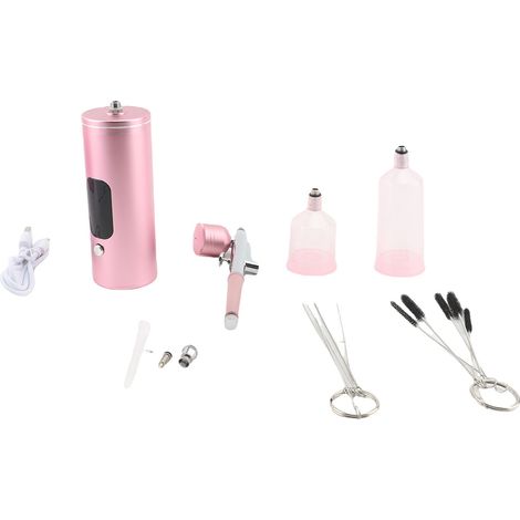 Kit Aérographe Affichage Numérique Haute Pression USB Rechargeable Sans Fil – Avec Buses Brosses Décoration Gâteau (1/5)