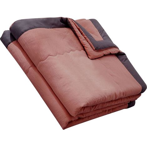 Couette rafraîchissante rose rouge, couverture d'été en coton fin 140 x 198 cm, respirante et douce, idéale pour les nuits chaudes et moites. (1/5)