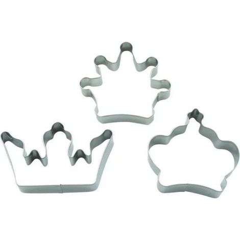 Emporte-pièce Couronne - Acier Inoxydable - Lave-vaisselle - Lot de 3 (1/4)