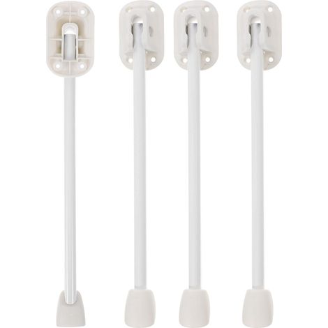Pieds de Table Pliables pour Bureau, Lot de 4, Blanc, Plastique et Fer Pliable et Portable, Usage Bureau et Table de Travail, Format Compact pour Voyage (1/5)