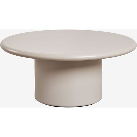 SKLUM Runder MDF-Couchtisch (Ø80 cm) Rodeo Beige Tapioca (1/5)