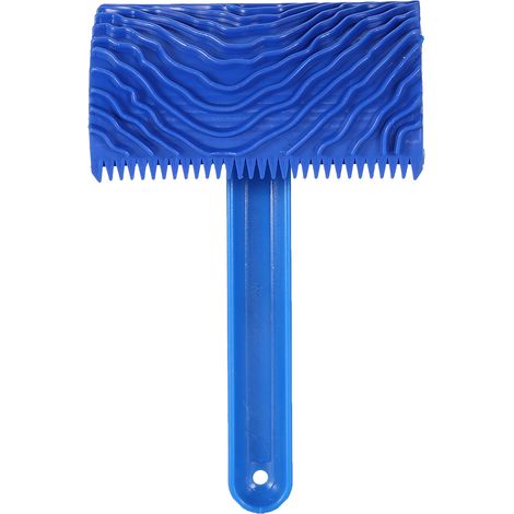 Lot de 2 pinceaux à manche en caoutchouc imitation bois, outils de peinture pour décoration murale DIY (1/5)