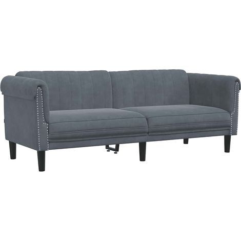 vidaXL 3-Sitzer Sofa in dunkelgrauem Samt