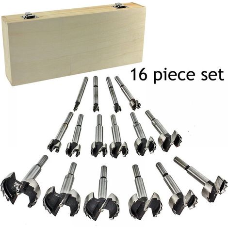 Fraise à Bois d'Encastrement , avec Pointe de Centrage, 15PCS ensemble