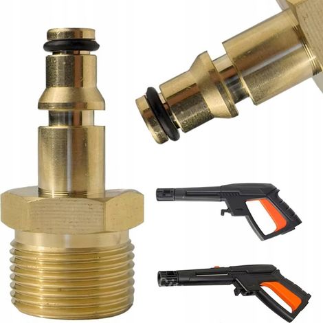 Adattatore Universale M22 per Tubo compatibile con Idropulitrici Patriot, Daewoo, Bort, Yili – Ottone, Filettatura M22x1,5, Montaggio Rapido