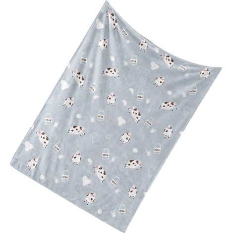 Couverture vache personnalisable BL818, motif vache, 120x150 cm, lot de 2 (1/3)