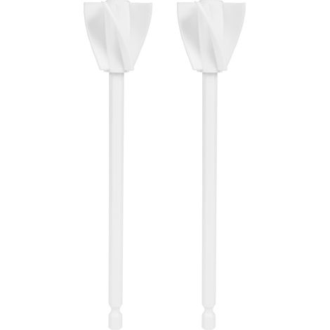 2pcs Mélangeur Peinture Plastique, Mélangeur Époxy Réutilisable Palettes de Perceuse à Palettes pour Mélangeur de Résine pour Perçage de Peinture Époxy Mélange d'Époxyde Blanc (1/5)