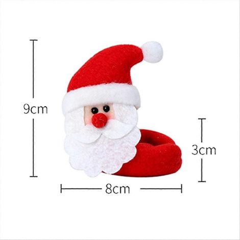 Lot de 6 marqueurs de verres à vin Père Noël pour les fêtes de Noël (1/5)