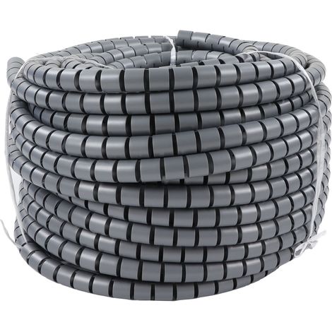 Gaine de câble en spirale PE, gaine de câble Flexible, protection de manchon de Tube d'enroulement de fil pour appareils 32mm/1,26 pouces de diamètre 30m 98,43 pieds