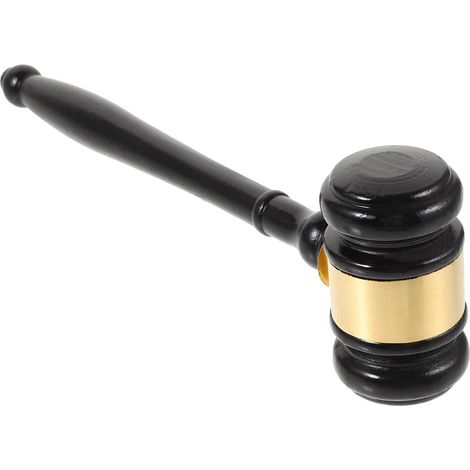 Marteau de Vente aux Enchères en Bois à Prise Confortable Maillet Portatif, Son Clair et Puissant, Accessoire pour Avocat et Juge (1/5)