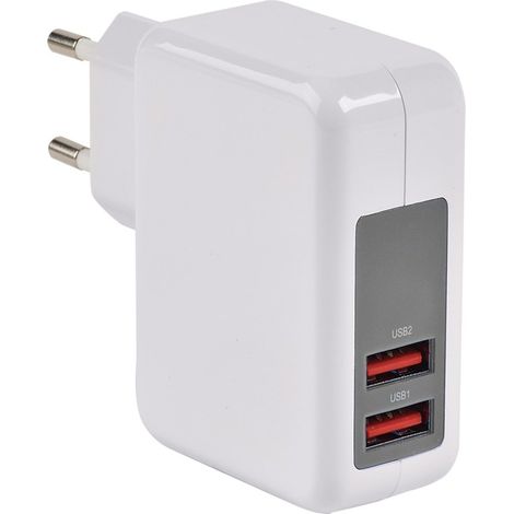 Erard - ladegerät 2 x usb a - 5 v / 2,4 a + 1a - 728203 - 3700117282036