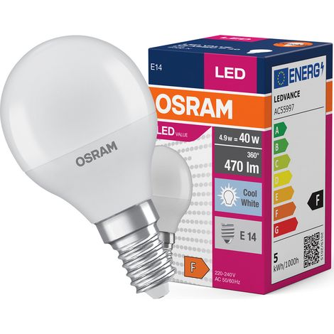 Ampoule LED E14 4.9W 470 lm A45 OSRAM Parathom Value Classic 4058075147898 4000K Blanc neutre (1/4)