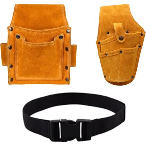 Ensemble de 2 sacs à outils résistants avec ceinture pour perceuse (1/5)