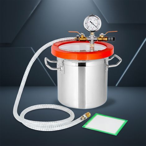 Camera sottovuoto Melko 7.6L Camera sottovuoto in acciaio inox 20CM Camera di degasaggio Camera sottovuoto con trappola in resina