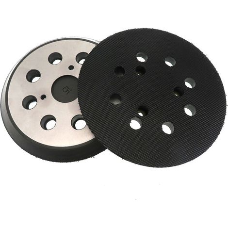 2 plateaux ponçage orbital 125mm 8 trous - Remplacement pour Makita BO M9202B BO5041 MT922 - Qualité OEM (1/5)