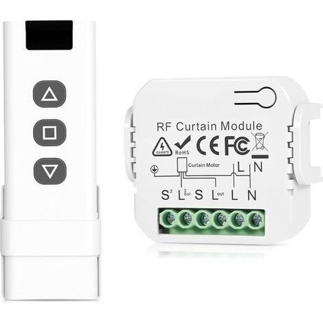 Kit di controllo wireless per tapparelle - Interruttore wireless per tapparelle - Installazione semplice - Portata fino a 100 m - Bianco (1/4)