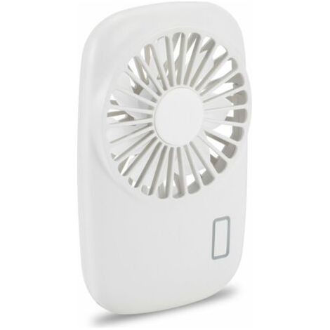Ventilateur de poche Mini ventilateur Puissant petit ventilateur portable Vitesse réglable USB Rechargeable Refroidissement Blanc (1/5)