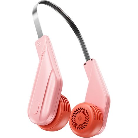 Ventilador de cuello sin aspas: portátil, recargable, flujo de aire de 360°, 5 velocidades, doble flujo de aire, LCP ultra potente.