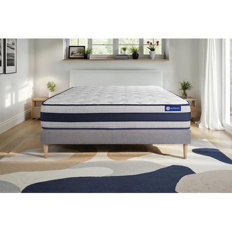Kit rete e materasso matrimoniale Actiflex ergo 160x195cm - Spessore : 24cm - Molle insacchettate e memory foam - rigido