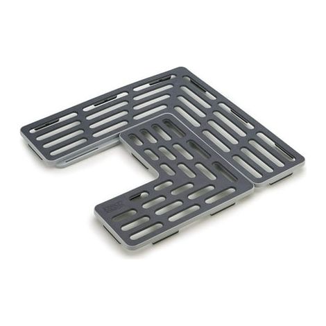 Verstellbarer Spülbeckenschutz JosephJoseph Joseph SinkSaver, Schutz für empfindliches Geschirr, rutschfeste Gummioberfläche, grau, pflegeleicht, handwaschbar.