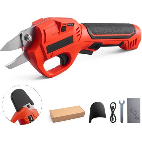 Beyamis Sécateur jardin rechargeable - Léger coupe arbustes 14mm