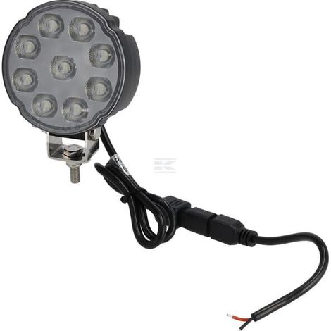 Faro de trabajo LED'27W 3420lm redondo blanco 100x48.5x120mm,Deutsch 2-pin'flood'UNIVERSAL LA10907 (1/5)