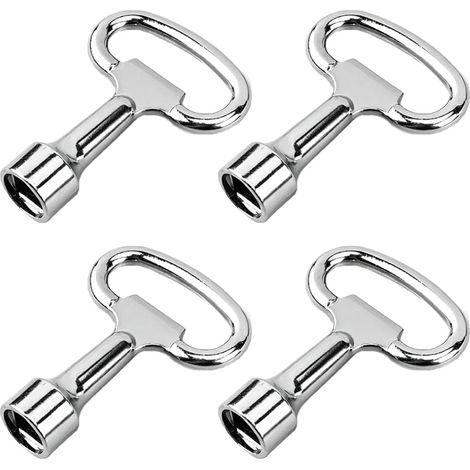 Lot de 4 Clés Carrées 8mm Clé de Purge pour Radiateur Clé Multifonction (1/5)