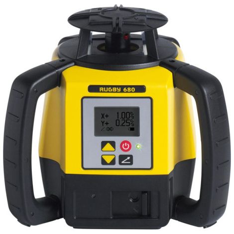 Leica Geosystems – Laser rotatif Rugby 680 – Classe 2 – Portée 600m – Li-Ion – Étanche à l'eau et à la poussière – Boîtier composite résistant (1/5)