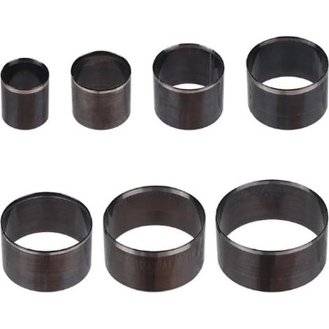 Lot de 7 matrices de découpe rondes en acier rapide pour cuir, tissu, papier et carton, tailles 20 mm à 50 mm (1/5)