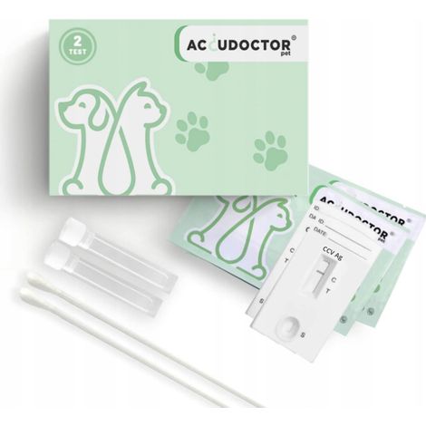 Accudoctor 2 Test FHV+ FCV Schnelltest für Hunde, einfach anzuwenden (1/4)