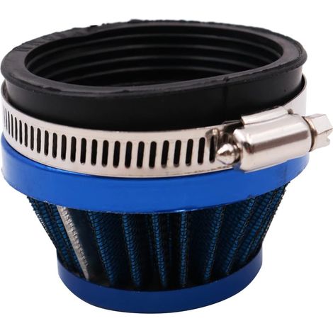 Filtro de aire universal para motocicleta de 60 mm, kit de filtro de admisión con clip – Azul (1/5)