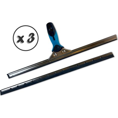 Raclette lave-vitre en inox Moerman Qualité hyper-pro - Quantité x 3 - Longueur 45 cm (1/5)
