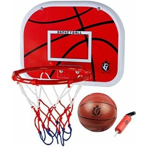 Panier de basket-ball intérieur pour enfants ensemble de jeu mini basket-ball planche à suspendre avec ballon et pompe pour enfants (1/5)