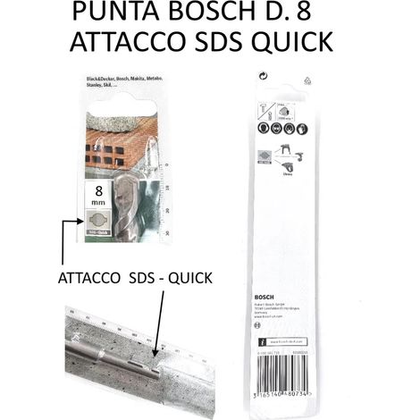 PUNTA BOSCH D.8 CON ATTACCO SDS QUICK OFFERTA (1/2)