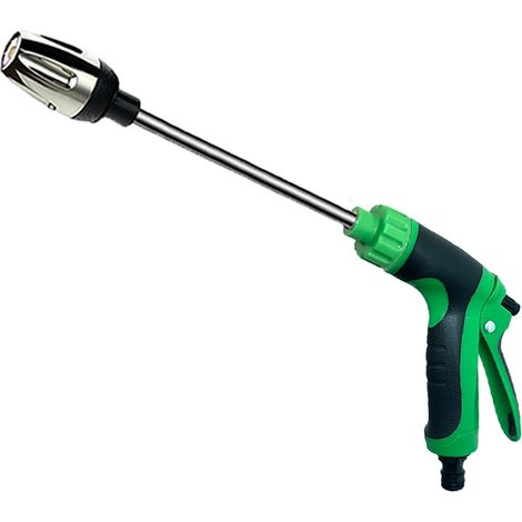Lance d'arrosage haute pression avec long manche, pistolet à eau pour jardin et lavage auto, buse T8 réglable, 1320, vert (1/5)