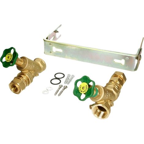 Etrier compteur eau - robinets, horizont réglable, QN 6 m³/h- 1 1/4’’ x 1 1/4’’