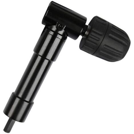 Mandrin à Angle Droit 90° Auto-Serrant, Mandrin Coude de Perceuse à Dégagement Rapide Embout Visseuse Renvoi d'angle Adaptateur de Foret de Mandrin Renvoi d'angle Droit pour Perceuse