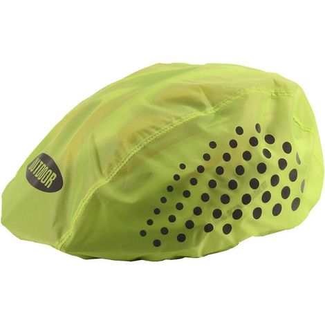 Housse de casque anti-poussière, réfléchissante, en fibre de polyester, portable et imperméable, vert fluorescent. (1/5)