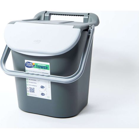 PATTUMIERA TOWER BIN LT.30 CON MANIGLIONE GRIGIO