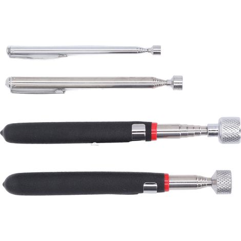 Ensemble de 4 outils de ramassage magnétique : 1,5 lb, 3 lb, 10 lb, 15 lb, aspiration puissante, bâton magnétique télescopique antichoc. (1/5)