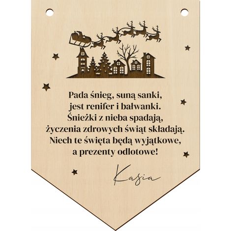 Auguri di Natale con biglietto di auguri con nome e testo (1/5)