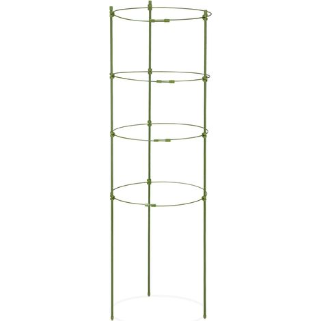 Lote de 5 tutores para plantas trepadoras ajustables 90 cm de metal verde 130011750 (1/4)