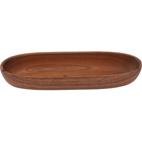 Bol à salade en bois polyvalent de grande capacité en forme de bateau pour la nourriture pain Fruits collation Dessert 30x8.5x4.5cm / 11.8x3.3x1.8in (1/5)