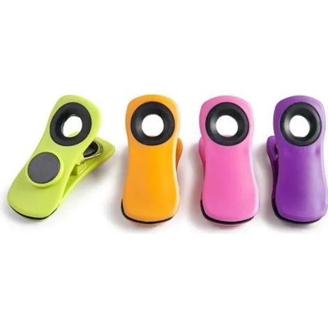Magnetische Verschlussclips Ibili Set 4 lebhaft 7.5 cm