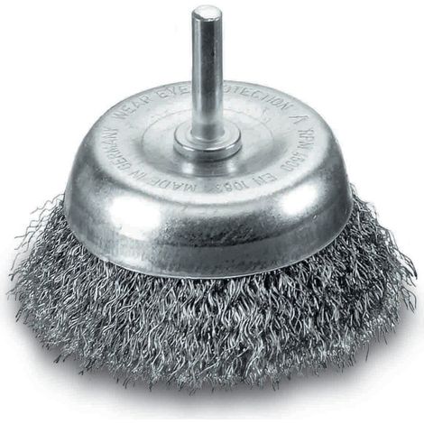 LessMann 430122 - Cepillo taza con espiga LessMann DIY 50 mm. alambre de acero ondulado STA 0,20