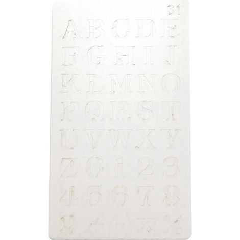 12 pochoirs alphabet réutilisables pour peinture de lettres, pochoirs en plastique pour dessin et pulvérisation à faire soi-même, gabarits à l'échelle (1/5)